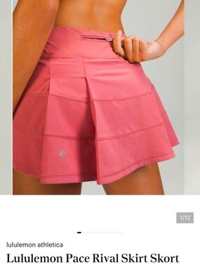 Lululemon Pink Athletic Skort NWT 10
